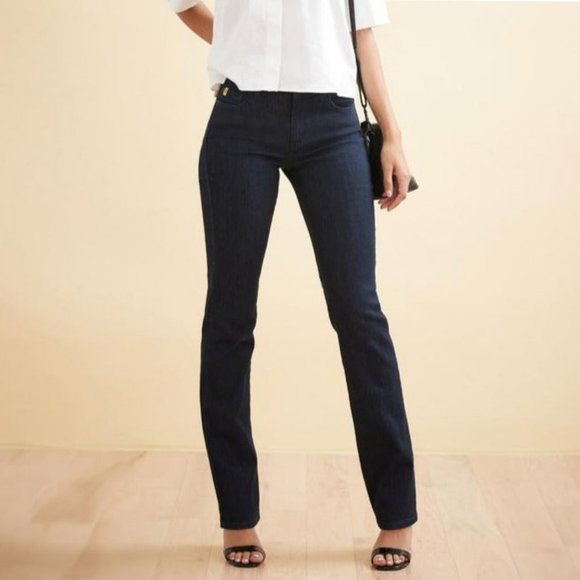 Yoga Jeans Denim - SECOND YOGA Dark Blue Straight Leg Classic Jeans